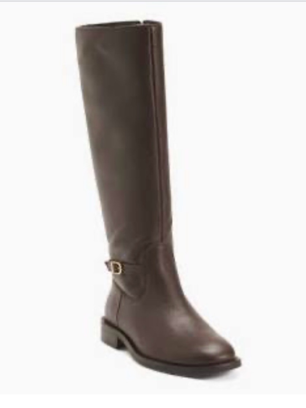 Arturo Chiang Brown Leather Over-the-Knee Buckle Boots